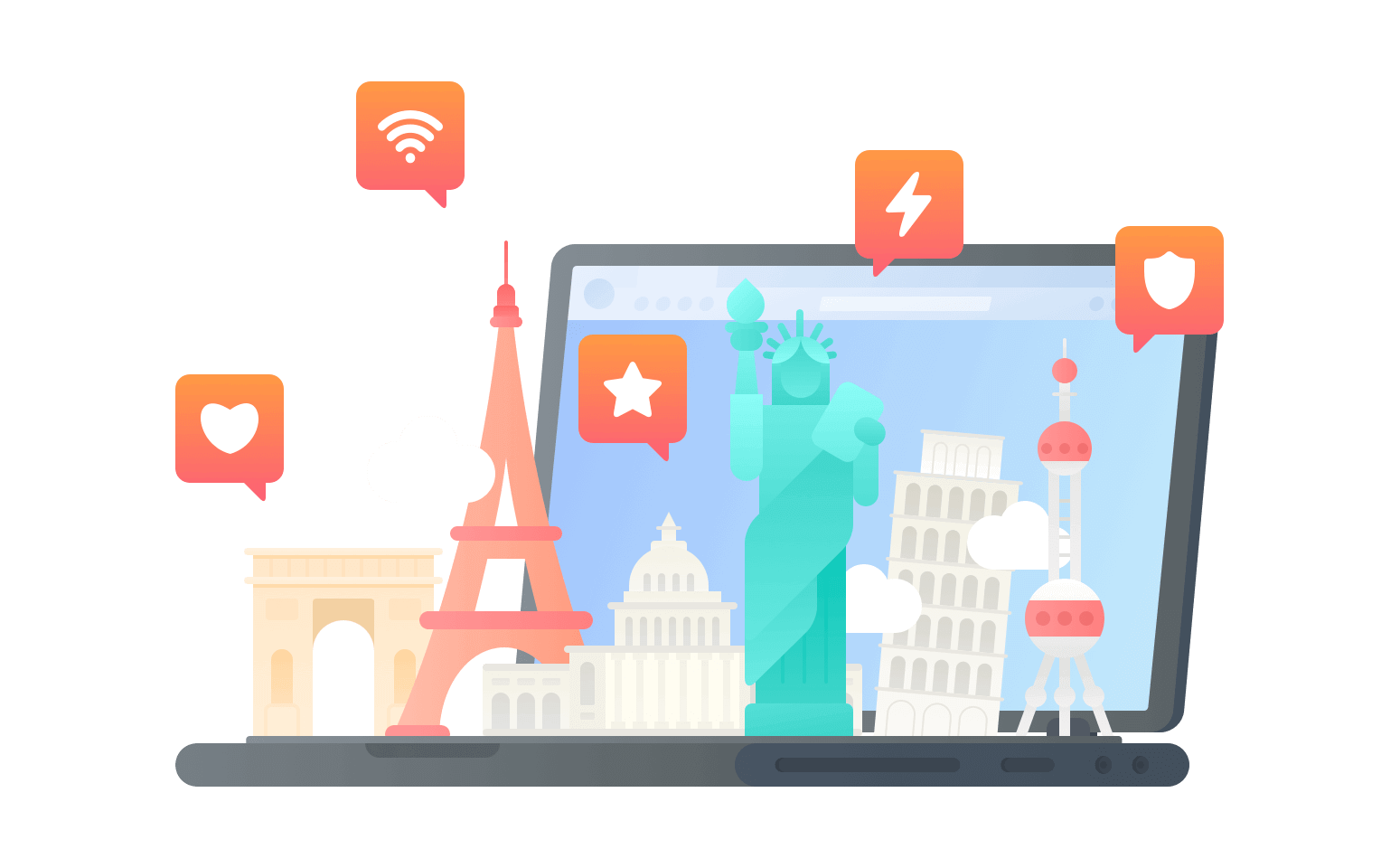 在阿鲁巴岛连接到中国的软件 - 翻回VPN